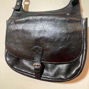 Patricia Nash Black London Saddle Bag